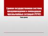 Единая государственная система предупреждения и ликвидации чрезвычайных ситуаций (РСЧС)