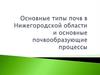 Основные типы почв в Нижегородской области и основные почвообразующие процессы