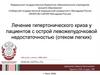 Лечение гипертонического криза у пациентов с острой левожелудочковой недостаточностью (отеком легких)