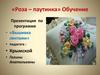 «Роза – паутинка». Обучение