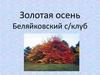 Золотая осень. Беляйковский сельский клуб