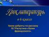 Уроки доброты по рассказу В.Г. Распутина «Уроки французского»