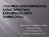 Технико-экономическая характеристика автомобильного транспорта