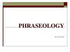 Phraseology
