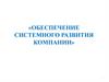 Обеспечение системного развития компании