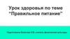 Правильное питание