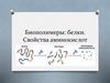 Биополимеры: белки. Свойства аминокислот