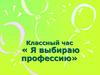 Классный час «Я выбираю профессию»