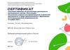 Сертификат участника вебинара об организации деятельности регионального центра «Экостанция»