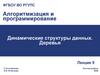 Алгоритмизация и программирование. Динамические структуры данных