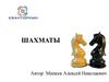 Шахматы. Занятие 1