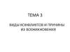 Виды конфликтов и причины их возникновения