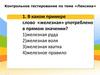 Лексика. Контрольное тестирование