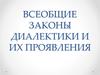 Всеобщие законы диалектики и их проявления