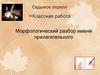 Морфологический разбор имени прилагательного
