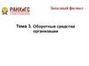 Оборотные средства организации. Тема 3