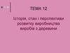 Історія, стан і перспективи розвитку виробництва виробів з деревини. Тема 12
