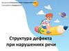 Структура дефекта при нарушениях речи