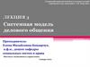 Системная модель делового общения. Лекция 3