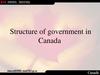 Structure of government in Canada