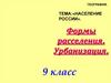 Формы расселения. Урбанизация