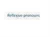 Reflexive pronouns