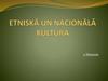 Etniskā un nacionālā kultūra