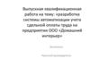 Выпускная квалификационная работа на тему: «Разработка системы автоматизации учета сдельной оплаты труда на предприятии»
