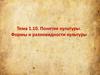 Понятие культуры. Формы и разновидности культуры. Тема 1.10