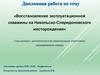 Восстановление эксплуатационной скважины на Никольско-Спиридоновского месторождения