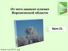 От чего зависит климат Воронежской области. Урок 21
