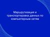 Маршрутизация и транспортировка данных по компьютерным сетям