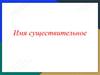 Имя существительное