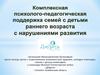 Комплексная поддержка семей с детьми - инвалидами и инвалидам Великой Отечественной войны «Доброта»