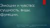Эмоции и чувства: сущность, виды, функции