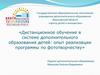 Дистанционное обучение в системе дополнительного образования детей: опыт реализации программы по фототворчеству