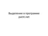 Выделение в программе paint.net