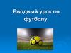 Вводный урок по футболу