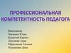Профессиональная компетентность педагога
