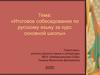 Итоговое собеседование по русскому языку за курс основной школы,