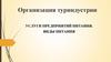 Организация туриндустрии. Услуги предприятий питания. Виды питания