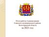 Итоги работы Администрации Еланского муниципального района Волгоградской области за 2021 год