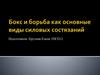 Бокс и борьба как основные виды силовых состязаний