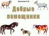 Волкова Н.А. Животные. Добрые помощники