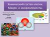 Химический состав клетки. Макро и микроэлементы