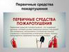 Первичные средства пожаротушения