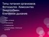 Тема 6. Фотосинтез. Хемосинтез. Энергообмен. Клеточное дыхание