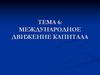 Международное движение капитала. Тема 6