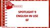 Spotlight 9. English in use